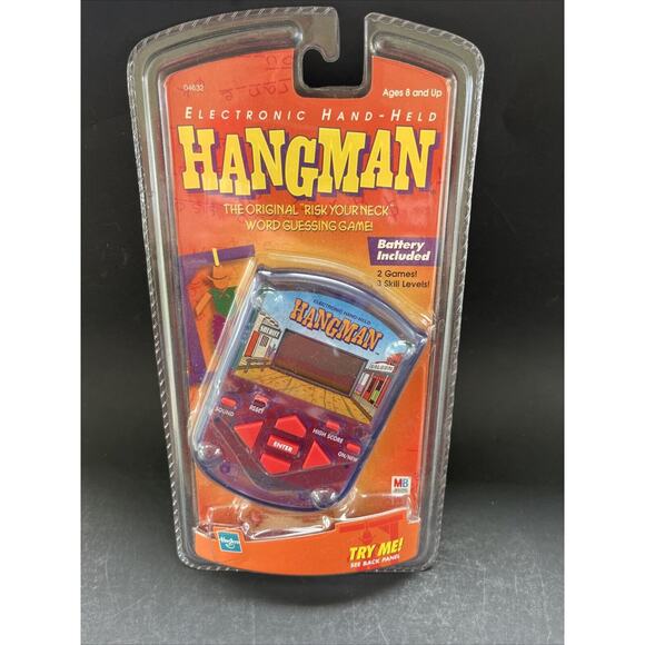 Hangman Vintage 1999 Electronic Handheld Game Milton Bradley Hasbro BRAND NEW - Picture 1 of 4